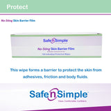 Safe N Simple™ No-Sting Skin Barrier Wipe 60% / 20% Strength Purified Water / Polyvinylpyrrolidone / Glycerin / Propylene Glycol Individual Packet Sterile (773689_EA) 1/EA