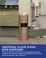 GoodEarth Stainless-Steel Floor Stand Wipe Dispenser with Built-in Trash Receptacle Each