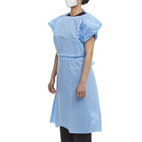 Halyard Patient Exam Gown One Size Fits Most Blue Disposable (937757_BX) 10/BX