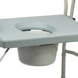 McKesson Commode Chair Drop Arms Steel Frame Padded Backrest 23-1/4 Inch Seat Width 1000 lbs. Weight Capacity (1065226_EA) 1/EA