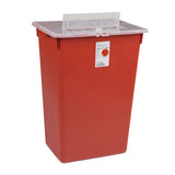 Sharps-A-Gator™ Sharps Container Red Base 15-1/2 H X 21-1/2 W X 12 D Inch Horizontal Entry 10 Gallon (222861_EA) 1/EA