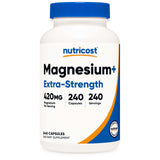 nutricost® Dietary Supplement Magnesium + XS 420 mg Strength Capsule 240 Per Bottle (1270258_BT) 1/BT