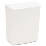 HOSPECO® Wall Mount Sanitary Napkin Receptacle-PPC, 1 gal, PPC Plastic, White (HOS250201W) Each