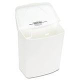 HOSPECO® Wall Mount Sanitary Napkin Receptacle-PPC, 1 gal, PPC Plastic, White (HOS250201W) Each
