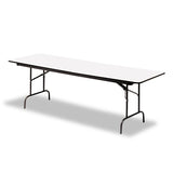 Iceberg OfficeWorks Commercial Wood-Laminate Folding Table, Rectangular, 72" x 30" x 29", Gray/Charcoal (ICE55227) Each