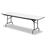 Iceberg OfficeWorks Commercial Wood-Laminate Folding Table, Rectangular, 96" x 30" x 29", Gray/Charcoal (ICE55237) Each