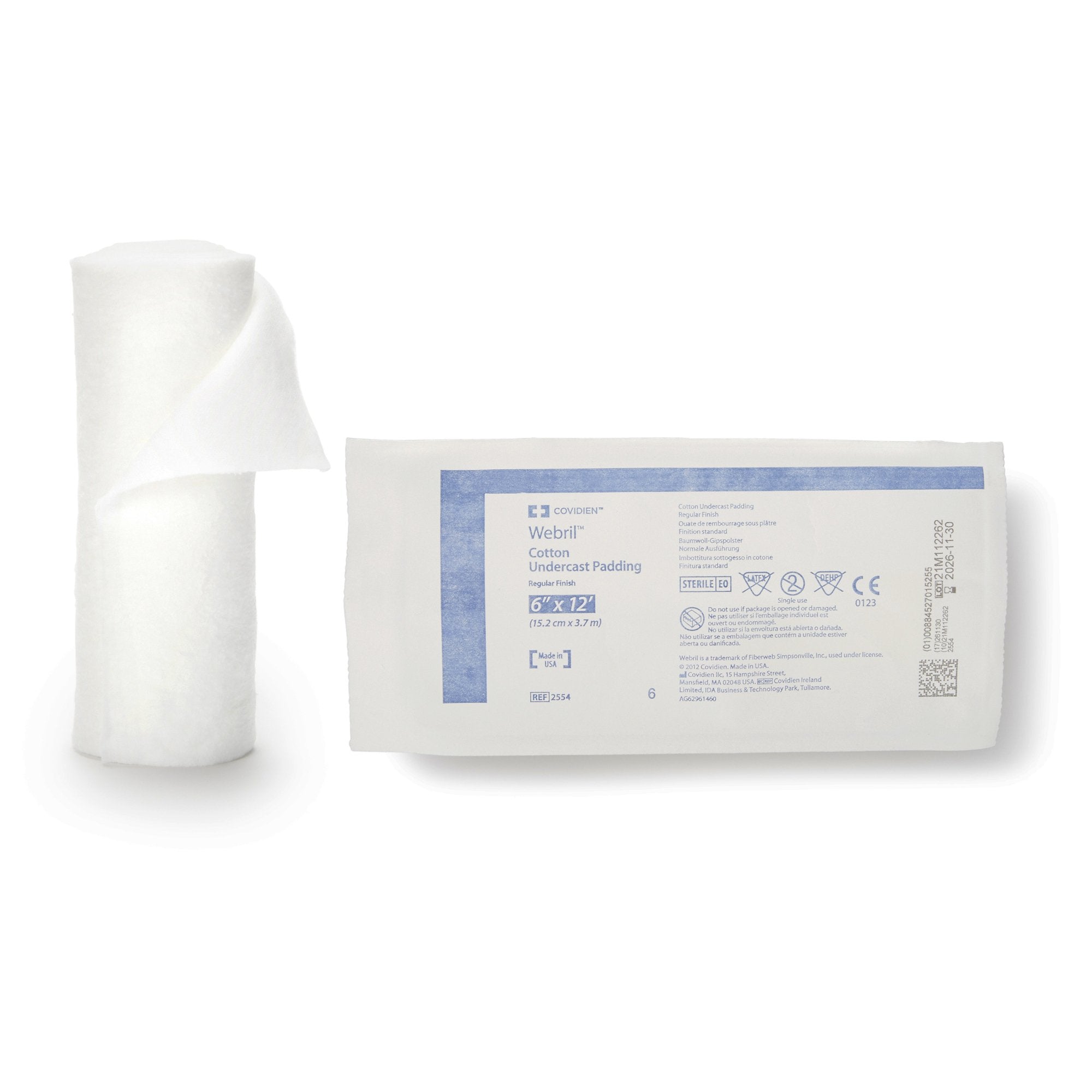 Webril™ Cast Padding Undercast 6 Inch X 4 Yard Cotton Sterile (187159