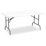 Iceberg IndestrucTable Industrial Folding Table, Rectangular, 60" x 30" x 29", Platinum (ICE65213) Each