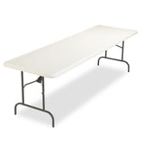Iceberg IndestrucTable Industrial Folding Table, Rectangular, 96" x 30" x 29", Platinum (ICE65233) Each