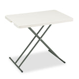 Iceberg IndestrucTable Classic Personal Folding Table, 30" x 20" x 25" to 28", Platinum/Gray (ICE65490) Each