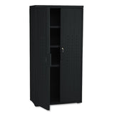 Iceberg Rough n Ready Storage Cabinet, Three-Shelf, 33w x 18d x 66h, Black (ICE92551) Each