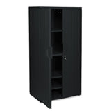 Iceberg Rough n Ready Storage Cabinet, Four-Shelf, 36w x 22d x 72h, Black (ICE92571) Each