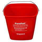 Impact® PuraPail™ 6 Quart Utility Bucket, Red (Sanitizing), 12/Case (IMP5506-6S) Case of 12