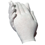 Cara Infection Control Glove Medium Cotton White Wrist Length Hemmed Cuff NonSterile (1112289_PR) 1/PR