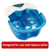 HoMedics® Salt-N-Soak Pro Foot Bath with Heat Boost Blue / White Plastic (1253808_CS) 2/CS