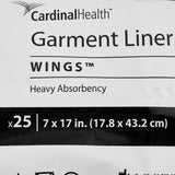 Wings™ Incontinence Liner 7 X 17 Inch Moderate Absorbency Polymer Core One Size Fits Most (165216_BG) 1/BG