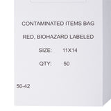 McKesson Biohazard Waste Bag Biohazard Symbol / Infectious Waste 1 to 3 gal. Red 11 X 14 Inch (223411_CS) 500/CS