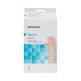 McKesson Wrist Brace Low Profile / Contoured / Wraparound Aluminum / Cotton / Elastic Left Hand Beige Small (1159154_EA) 1/EA