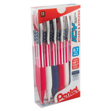 Pentel® Icy Mechanical Pencil, 0.5 mm, HB (#2), Black Lead, Transparent Blue Barrel, Dozen (PENAL25TC) Case of 12