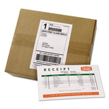 Avery® Shipping Labels with Paper Receipt Bulk Pack, Inkjet/Laser Printers, 5.06 x 7.63, White, 100/Box (AVE27900) Box of 100