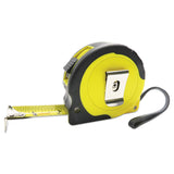 Boardwalk® Easy Grip Tape Measure, 25 ft, Plastic Case, Black and Yellow, 1/16" Graduations (BWKTAPEM25) Each