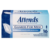 Attends® Guards For Men® Bladder Control Pad 5.9 X 12-1/2 Inch Light Absorbency Polymer Core One Size Fits Most (580667_BX) 16/BX