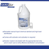 SANI Glut™ Glutaraldehyde High-Level Disinfectant Activation Required Liquid 1 gal. Jug Reusable (977969_CS) 4/CS