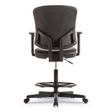 Alera® Alera Everyday Task Stool, Bonded Leather Seat/Back, Supports Up to 275 lb, 20.9" to 29.6" Seat Height, Black (ALETE4619) Each