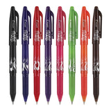 Pilot® FriXion Ball Erasable Gel Pen, Stick, Fine 0.7 mm, Assorted Ink and Barrel Colors, 8/Pack (PIL31569) Pack of 8