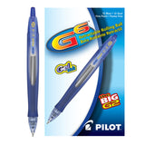 Pilot® G6 Gel Pen, Retractable, Fine 0.7 mm, Blue Ink, Blue Barrel (PIL31402) 1 Dozen