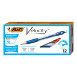 BIC® Velocity Original Mechanical Pencil, 0.7 mm, HB (#2), Black Lead, Blue Barrel, Dozen (BICMV711BK) Case of 12