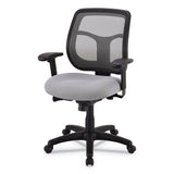 Eurotech Apollo Mid-Back Mesh Chair, 18.1" to 21.7" Seat Height, Silver Seat, Silver Back, Black Base (EUTMT9400SR)