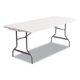 Alera® Resin Rectangular Folding Table, Square Edge, 72w x 30d x 29h, Platinum (ALE65600) Each