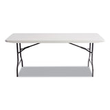 Alera® Resin Rectangular Folding Table, Square Edge, 72w x 30d x 29h, Platinum (ALE65600) Each