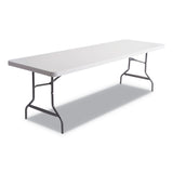Alera® Resin Rectangular Folding Table, Square Edge, 96w x 30d x 29h, Platinum (ALE65601) Each
