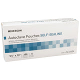 McKesson Sterilization Pouch Ethylene Oxide (EO) Gas / Steam 5-1/4 X 10 Inch Transparent Blue / White Self Seal Paper / Film (960944_CS) 2000/CS
