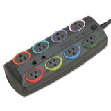 Kensington® SmartSockets Surge Protector, 8 AC Outlets, 8 ft Cord, 3,090 J, Dark Gray (KMW62691) Each