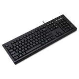Kensington® Keyboard for Life Slim Spill-Safe Keyboard, 104 Keys, Black (KMW64370) Each