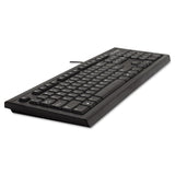 Kensington® Keyboard for Life Slim Spill-Safe Keyboard, 104 Keys, Black (KMW64370) Each