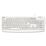 Kensington® Pro Fit USB Washable Keyboard, 104 Keys, White (KMW64406) Each