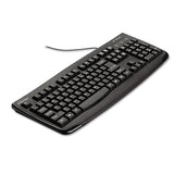 Kensington® Pro Fit USB Washable Keyboard, 104 Keys, Black (KMW64407) Each