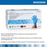 McKesson Confiderm® 6.8C Exam Glove Medium NonSterile Nitrile Standard Cuff Length Fully Textured Blue Chemo Tested / Fentanyl Tested (1225746_CS) 1000/CS