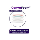 ConvaFoam™ Border Foam Dressing 7 X 7 Inch With Border Film Backing Silicone Adhesive Square Sterile (1224510_BX) 10/BX