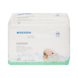 McKesson Unisex Baby Diaper Newborn Disposable Heavy Absorbency (1167076_CS) 120/CS