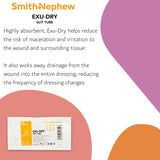 EXU-DRY Anti-Shear Super Absorbent Dressing 2 X 3 Inch Slit Tube (474300_EA) 1/EA