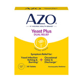 AZO® Yeast® Plus Pain Relief 30X - 30X - 12X -12X Strength Candida Albicans / Kreosotum / Natrium Muriaticum / Sulphur Tablet 60 per Box (1268929_BX) 1/BX