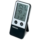 Traceable® Digital Thermometer / Hygrometer Fahrenheit / Celsius 32° to 122°F (0° to 50°C) Internal Sensor Flip-out Stand / Wall Mount Battery Operated (897971_EA) 1/EA