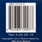 drive™ Wall Grab Bar Chrome Finish Knurled Steel (721883_EA) 1/EA