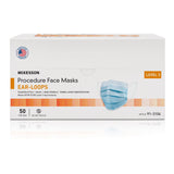 McKesson Procedure Mask ASTM Level 3 Earloops One Size Fits Most (1221960_CS) 500/CS