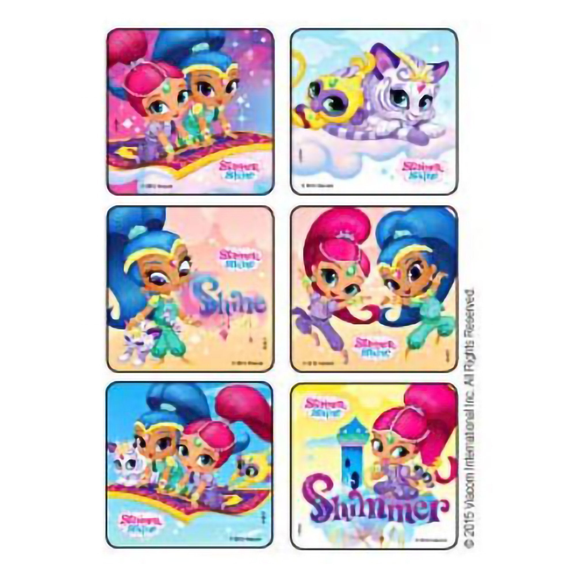 Kids Love Stickers® 75 per Pack Shimmer Shine Sticker 2-1/2 Inch (1102 ...